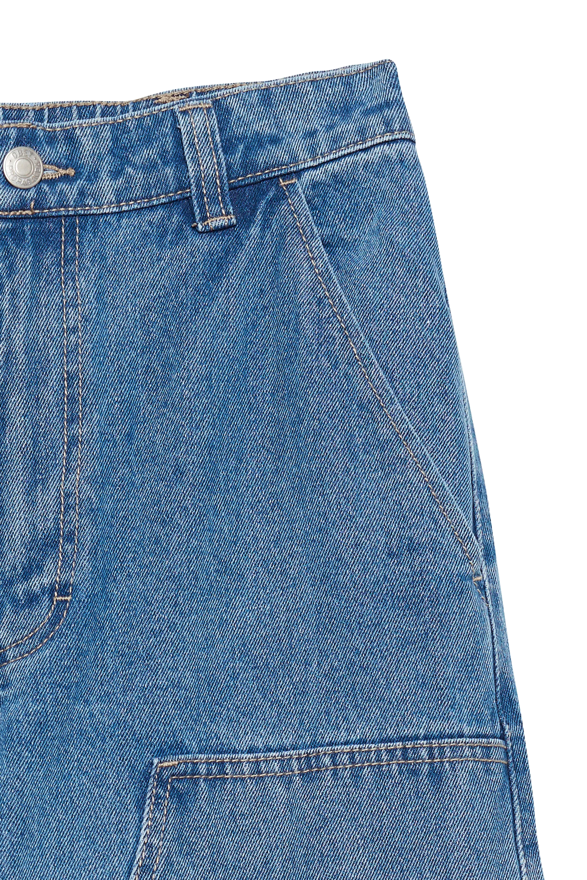OBEY jean LEAH II BAGGY DENIM Bleu