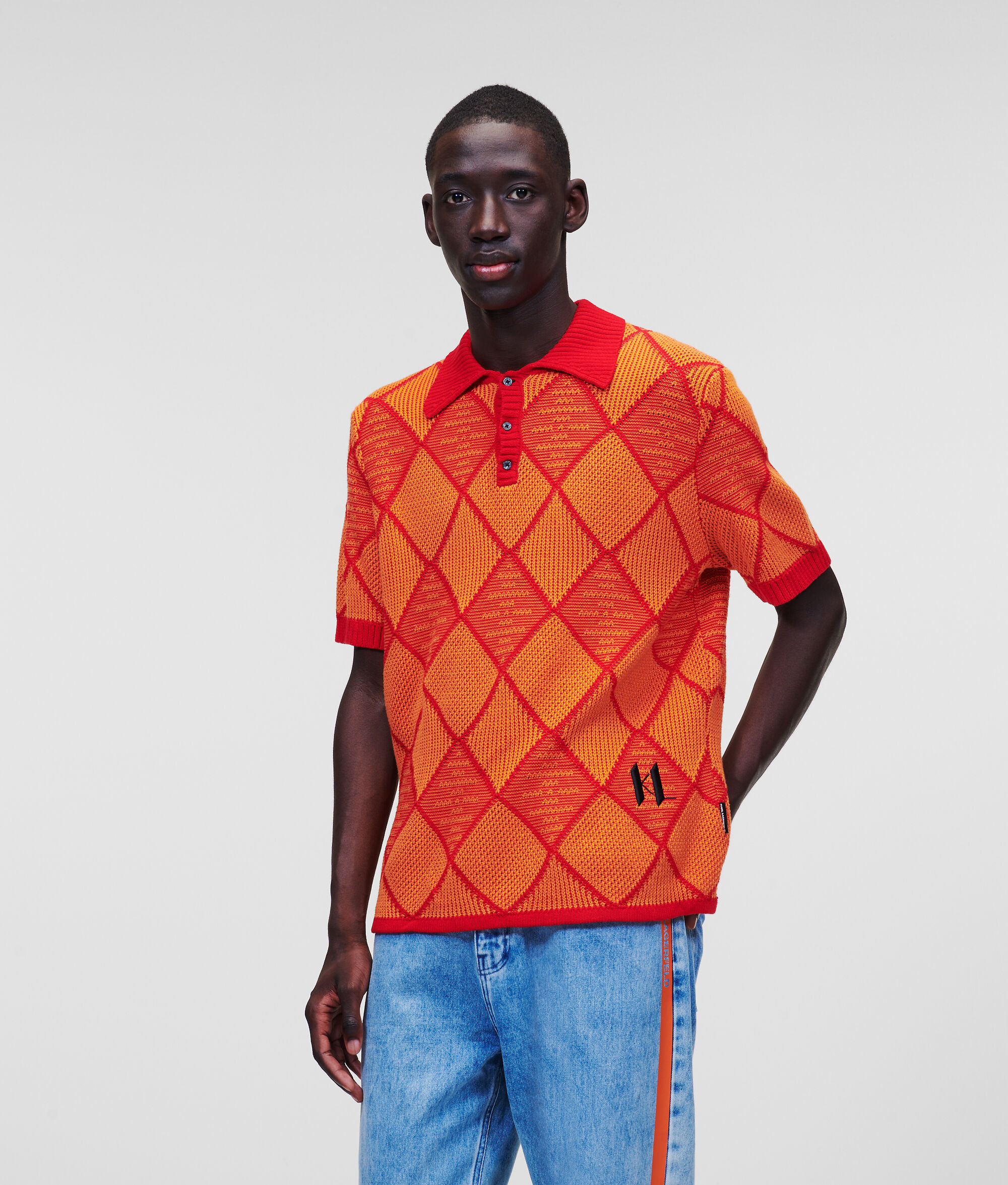 POLO EN TRICOT TEXTURÉ