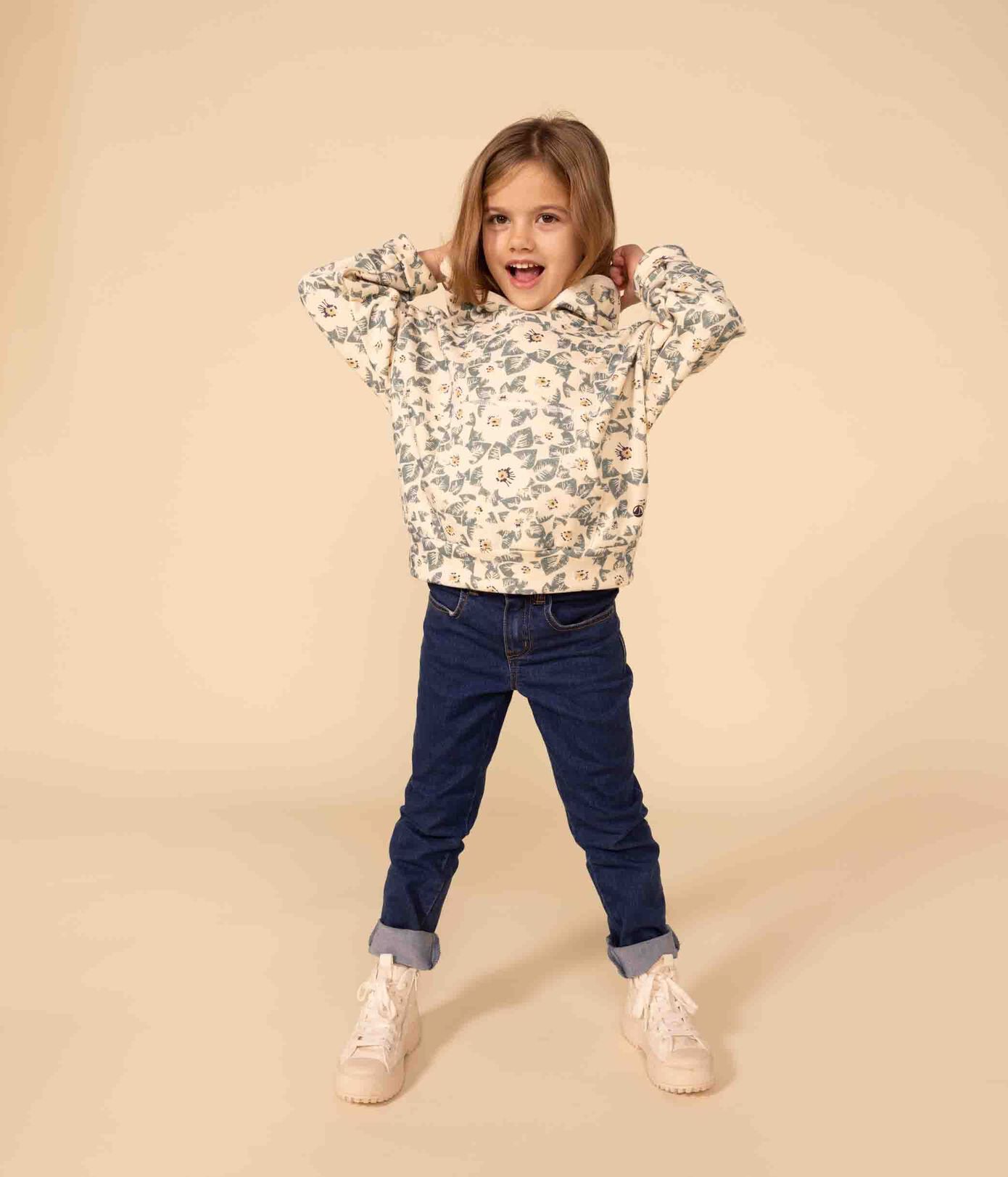 Sweatshirt à capuche en molleton enfant fille
