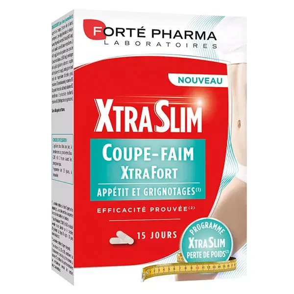 Forté Pharma Xtraslim Supressor de Apetite, Auxiliar de Emagrecimento, 60 Cápsulas