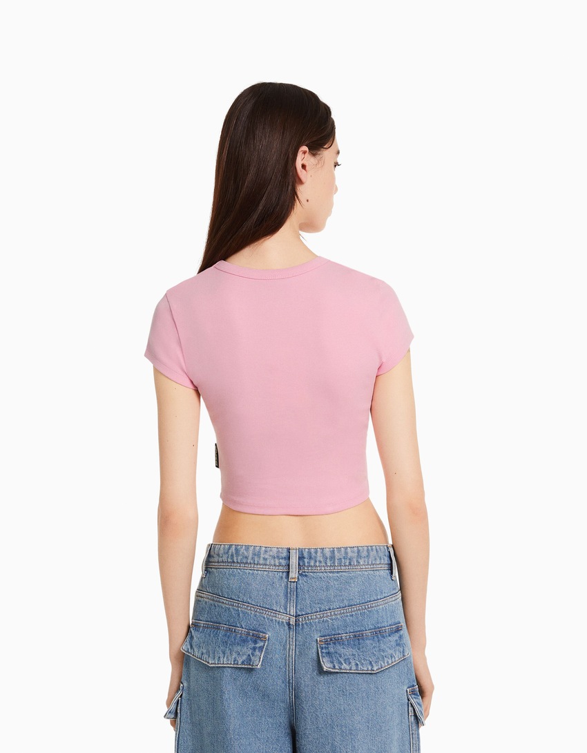Camiseta de manga curta com estampa BERSHKA ft. BIZARRAP