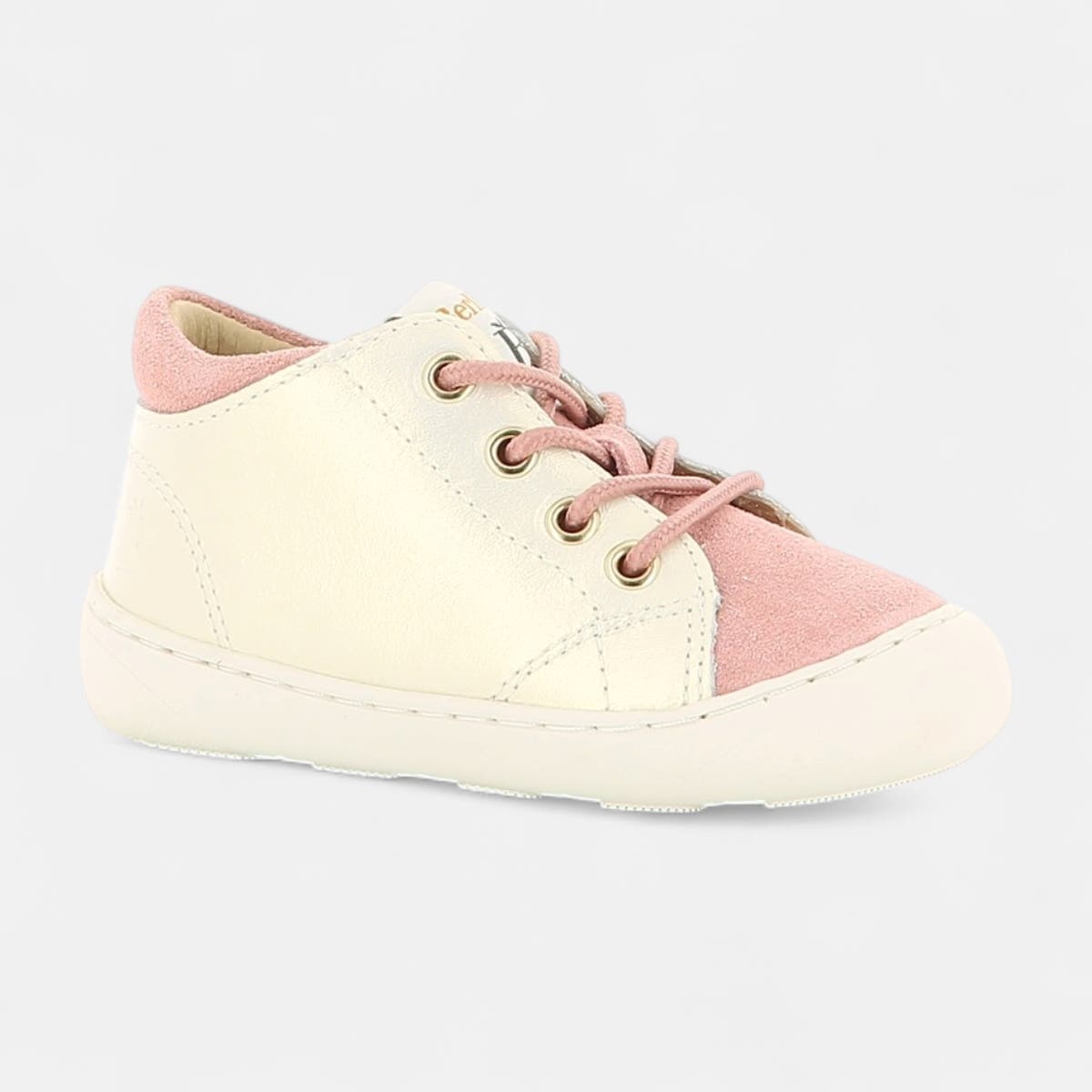Baskets hautes Bébé garçon en cuir blanc