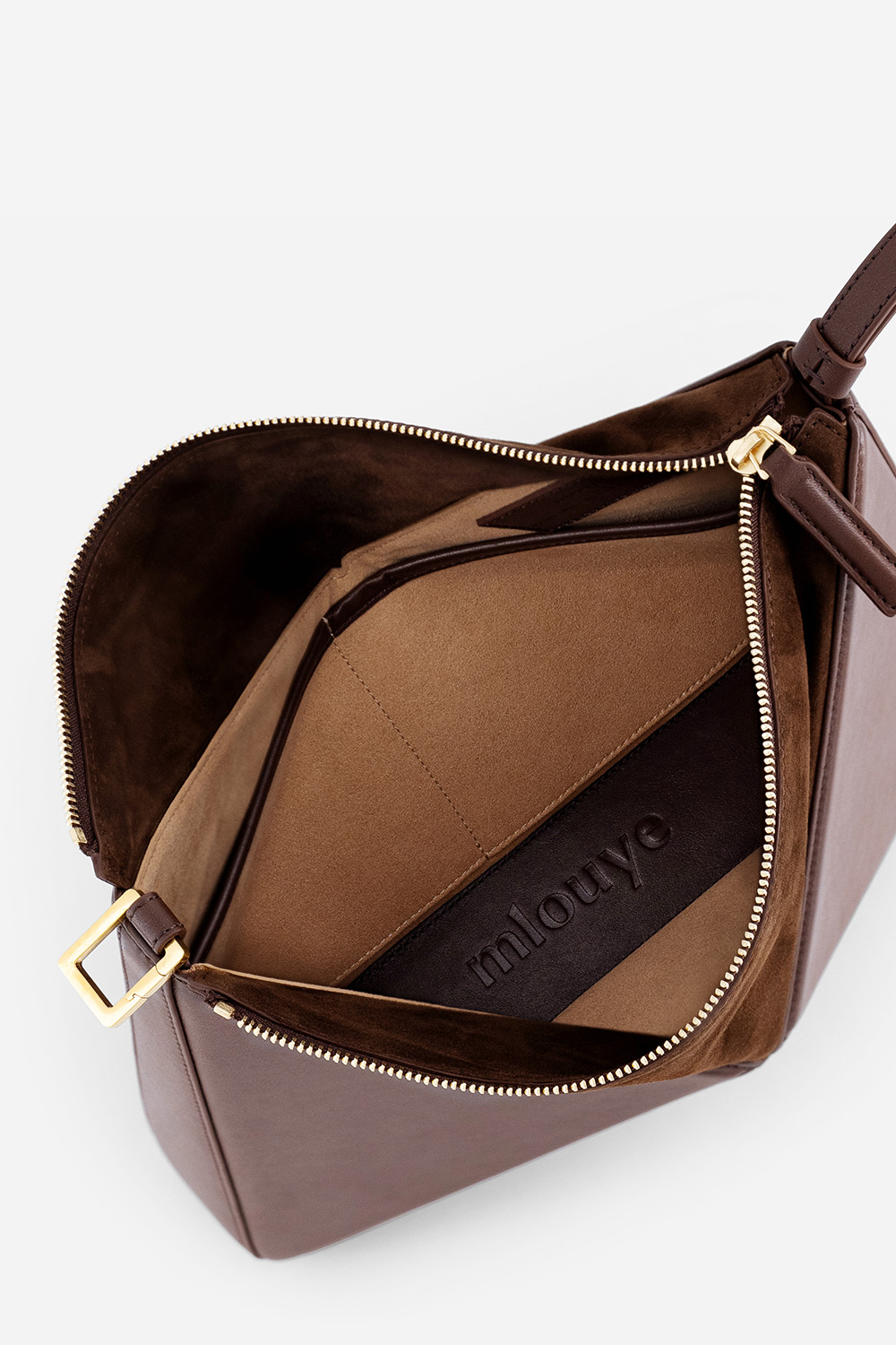 Flex leather shoulder bag