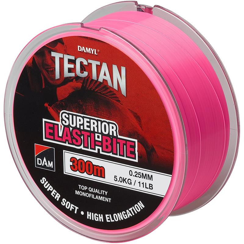 Nylon Dam Damyl Tectan Elasti-Bite Monofilament - Rose - 300M