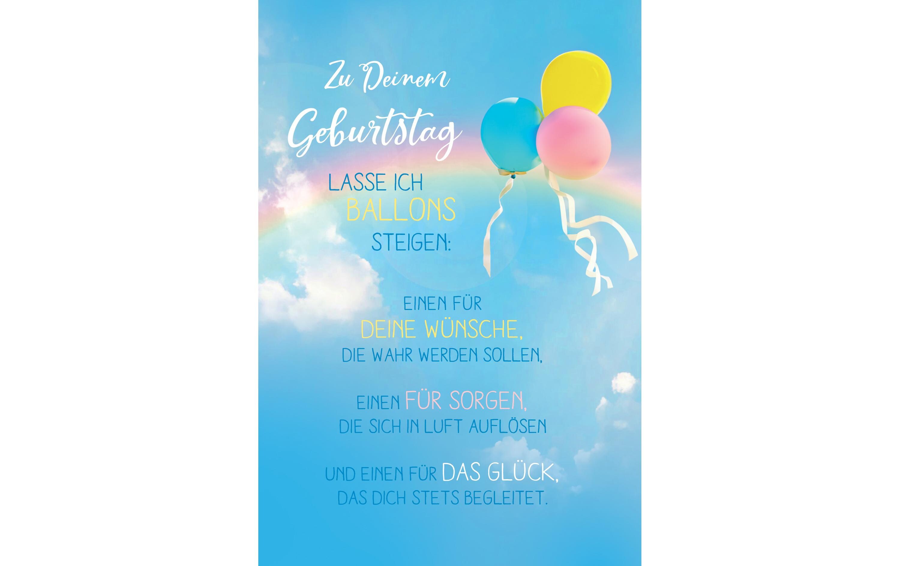 Glückwunschkarte Geburtstag 12.5 x 17.6 cmGlückwunschkarte mit Couvert