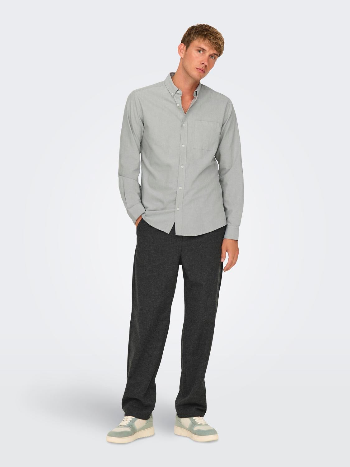 ONSALVARO Oxford Hemd Sea Spray