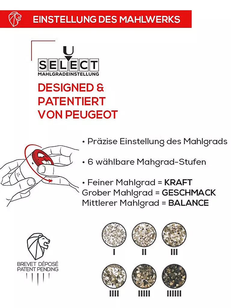 PEUGEOT Pfeffermühle MAESTRO 11cm Buche / Graphit grau