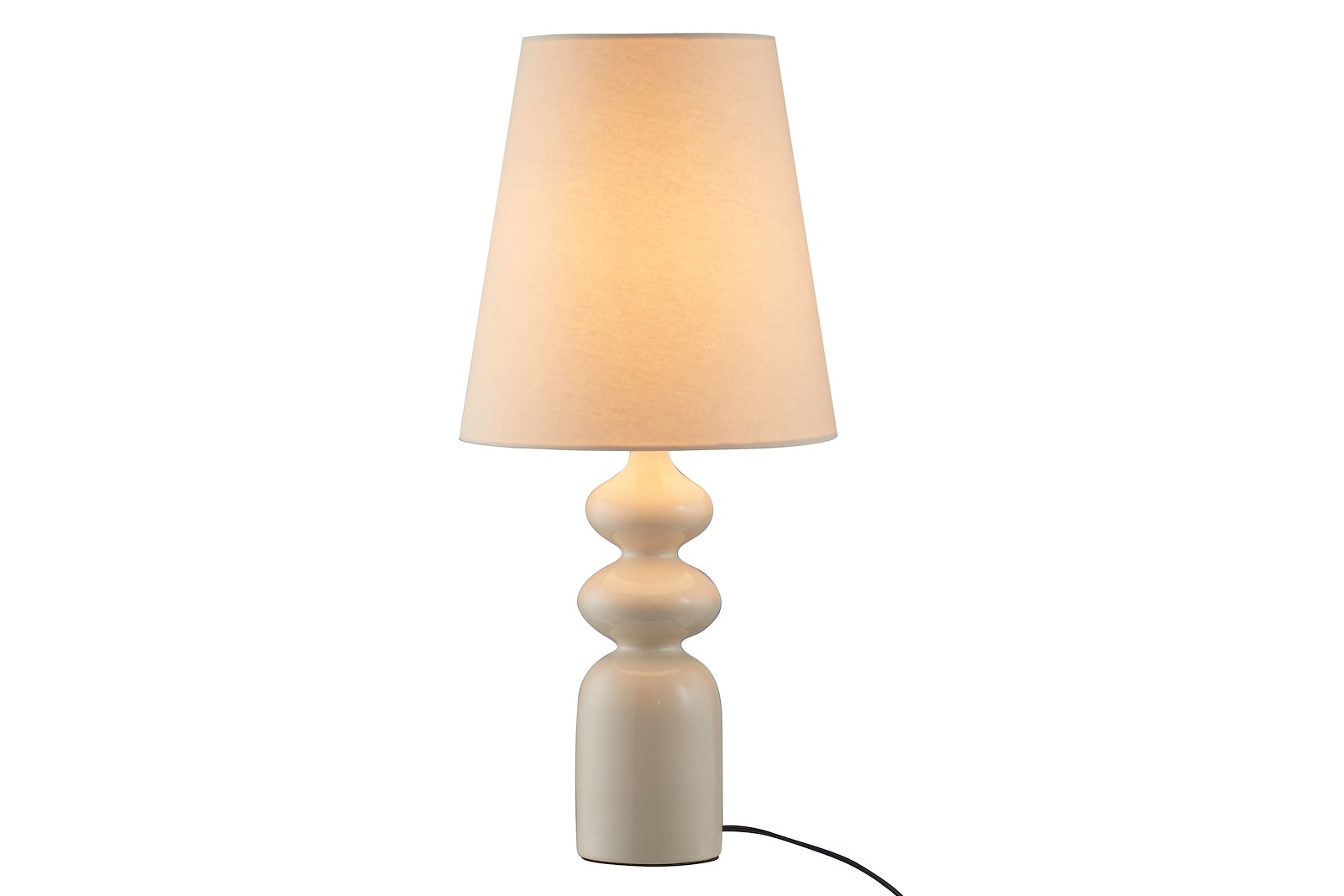Seoul bordlampe Beige med beigefarget skjerm