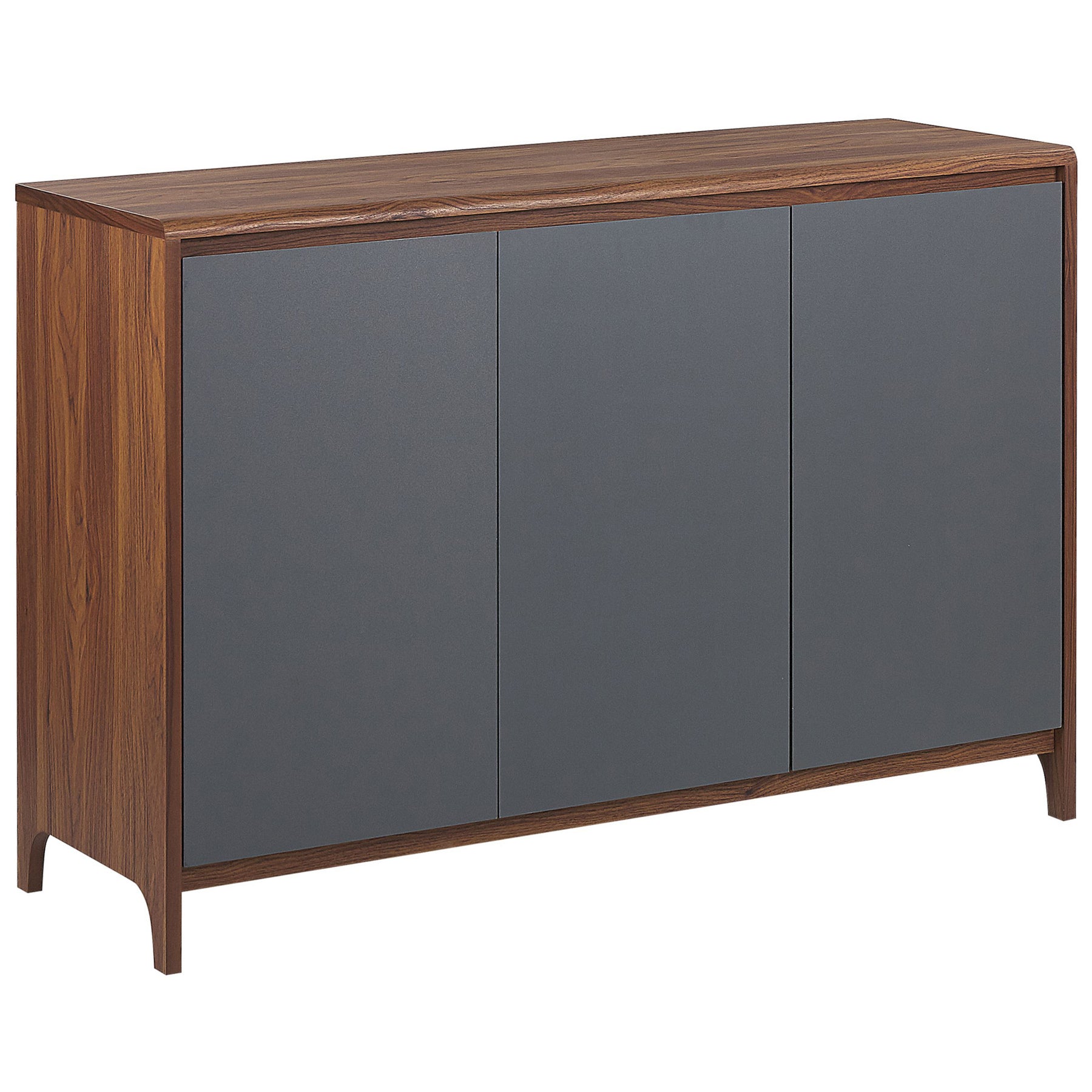 Beliani - MEDFORT - Dressoir - Donkerbruin|Grijs - Vezelplaat