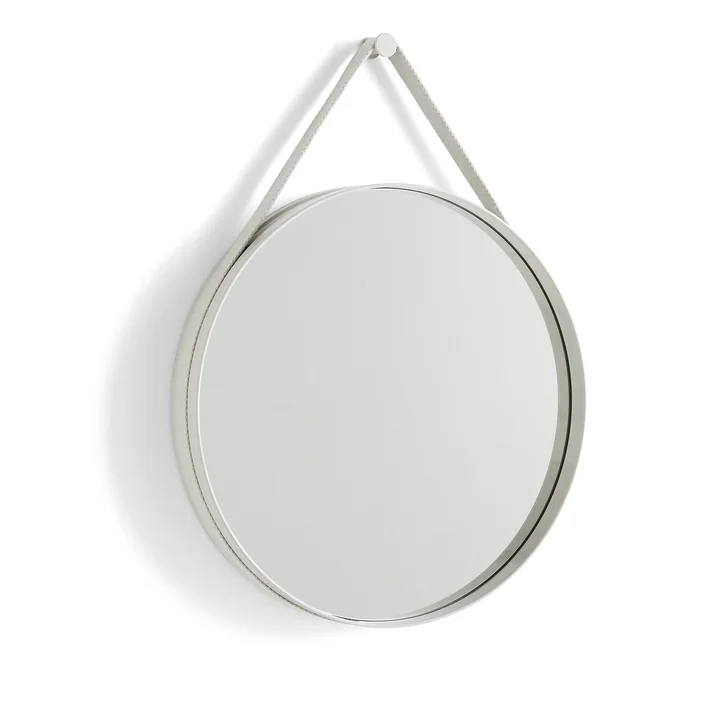 HAY - Strap Mirror No. 2 , Ø 50 cm, hellgrau