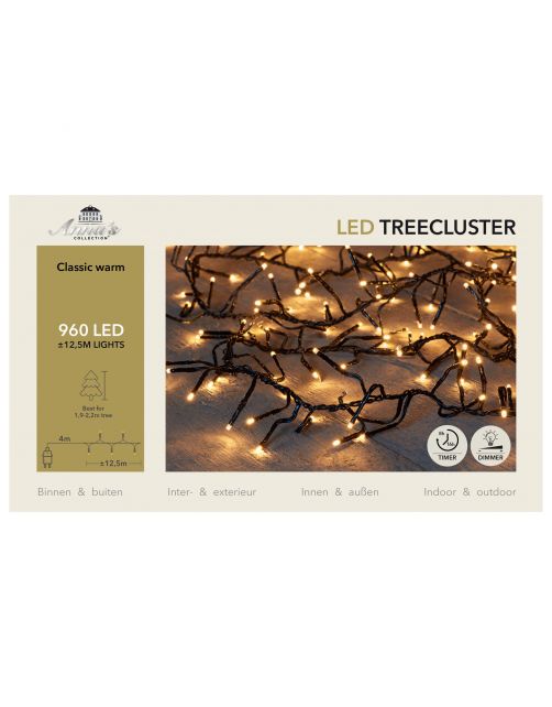 Anna's Collection Treecluster Verlichting - Kerstverlichting - 12.5 m Classic Warm