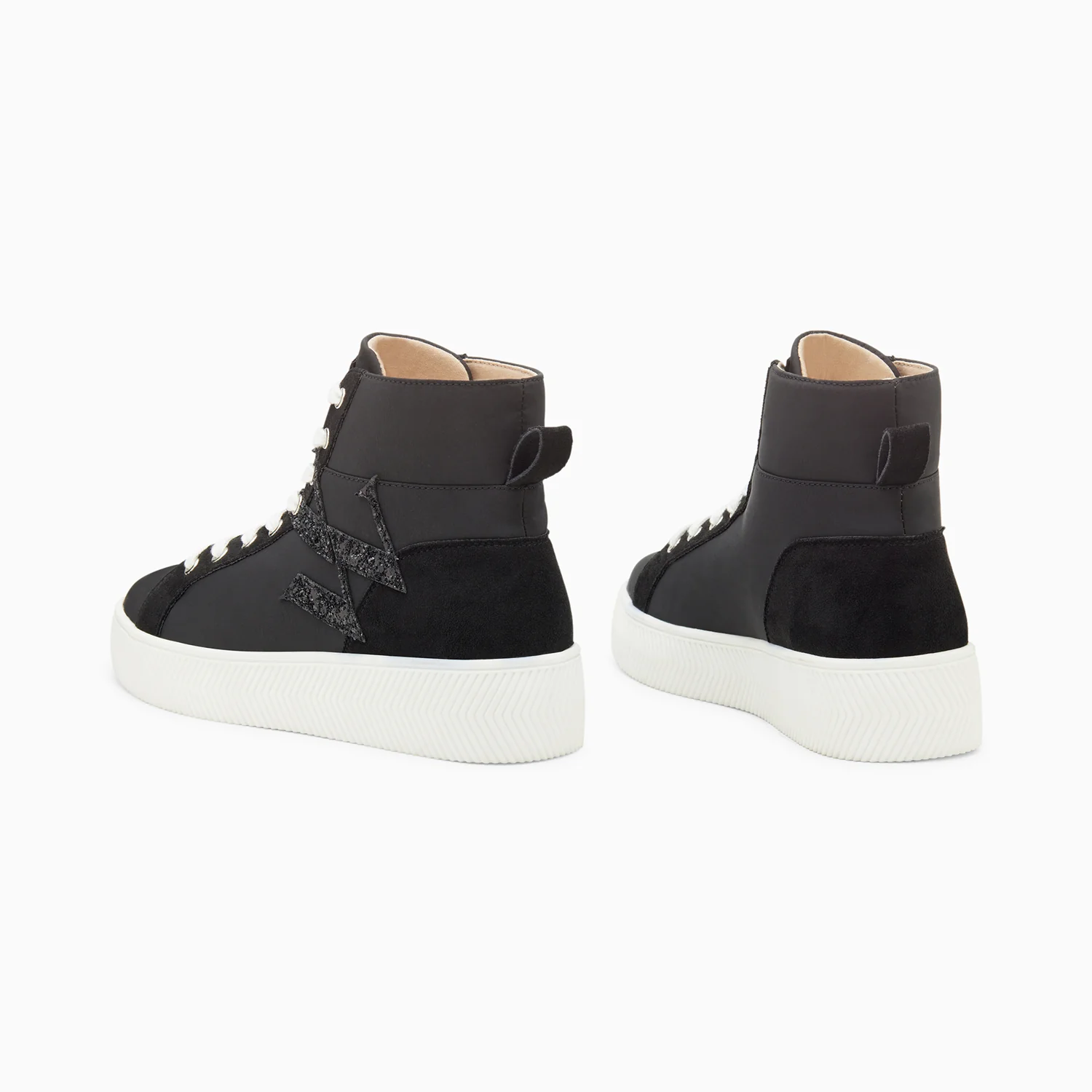 Sneakers-Baskets monogramme Sabrina montantes noires