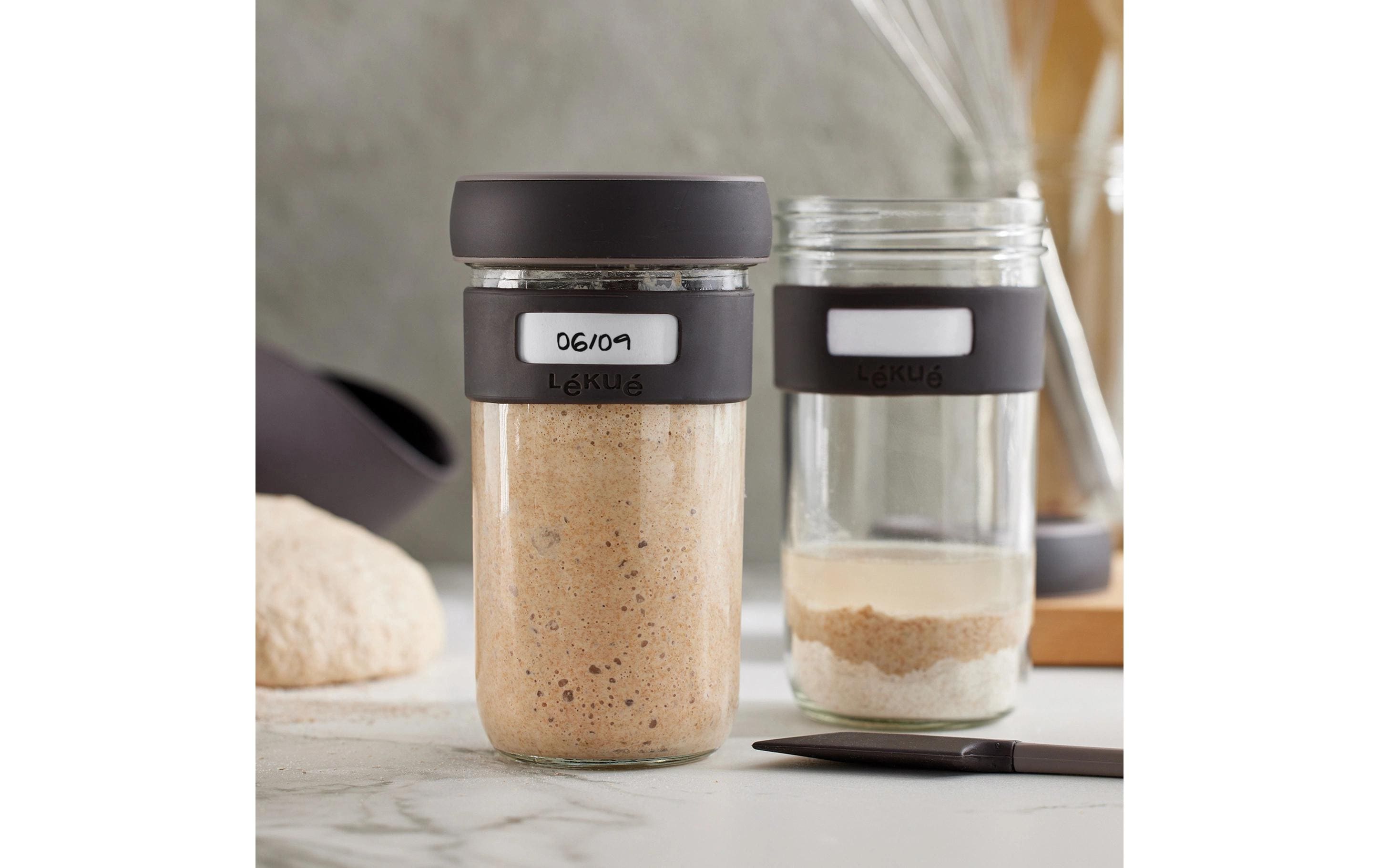 Sauerteigglas 0.7 l, Glas, 2 StückSauerteig-Starter-Kit