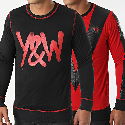 Sweat Crewneck MJ Noir Rouge Réversible
