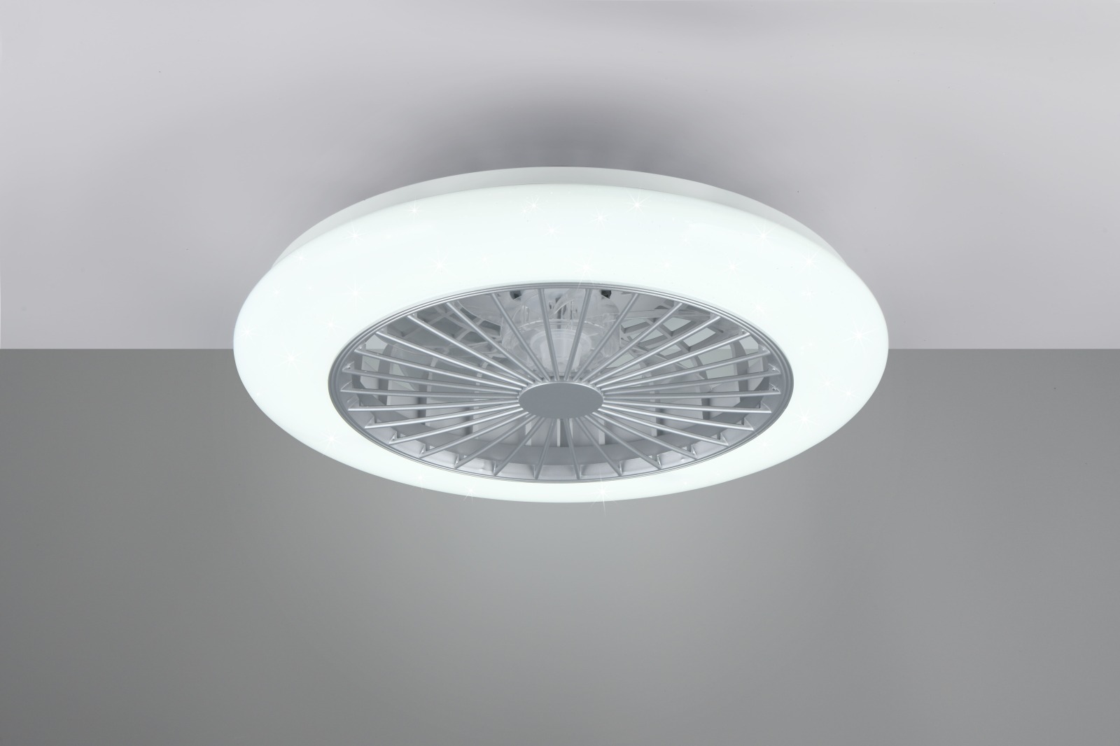 LED-Deckenleuchte mit Ventilator - titanfarbig - dimmbar - Ø 50 cm