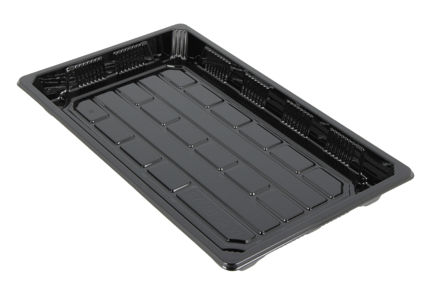Sushi tray SY-09 + deksel 237x145x20mm Zwart