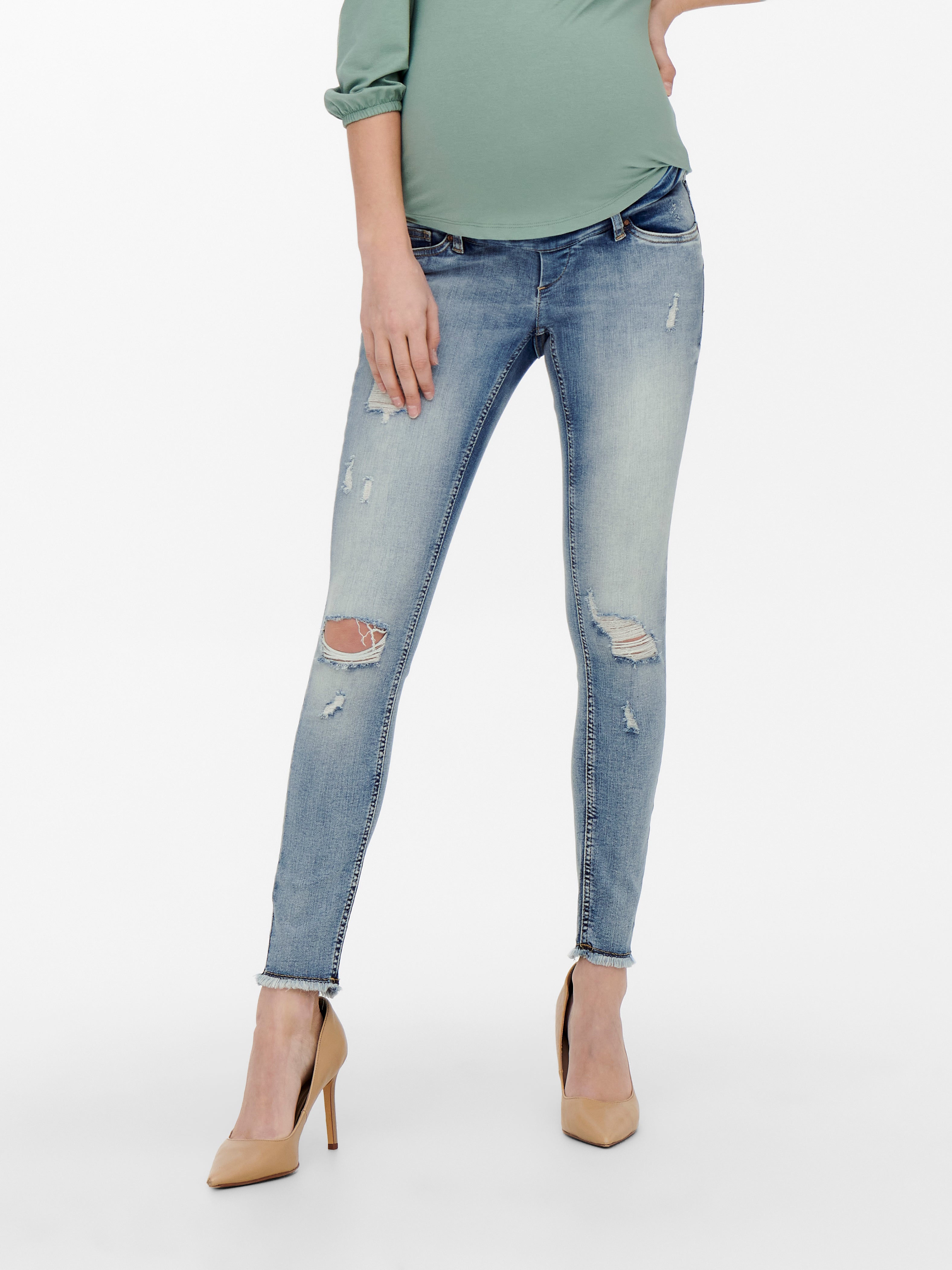 OLMBLUSH Mittlere Taille Skinny Fit Jeans Light Blue Denim