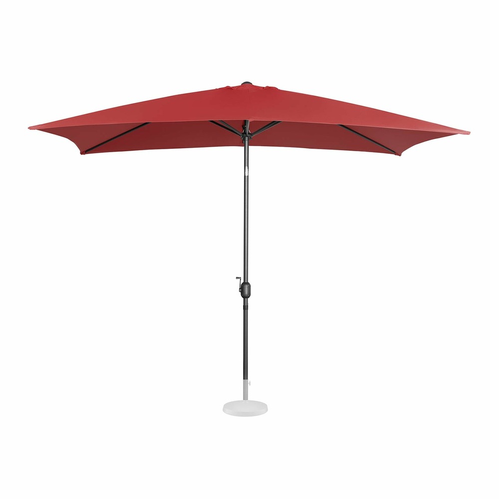 Grand parasol de jardin rectangulaire 200 x 300 cm inclinable bordeaux