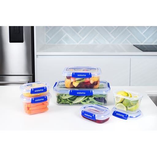 Sistema Starter Klip It 6-pak Opbevaringsbokse, Clear/Blue