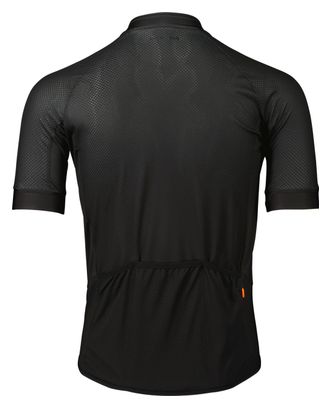 Maillot Manches Courtes Poc Essential Road Logo Noir/Blanc