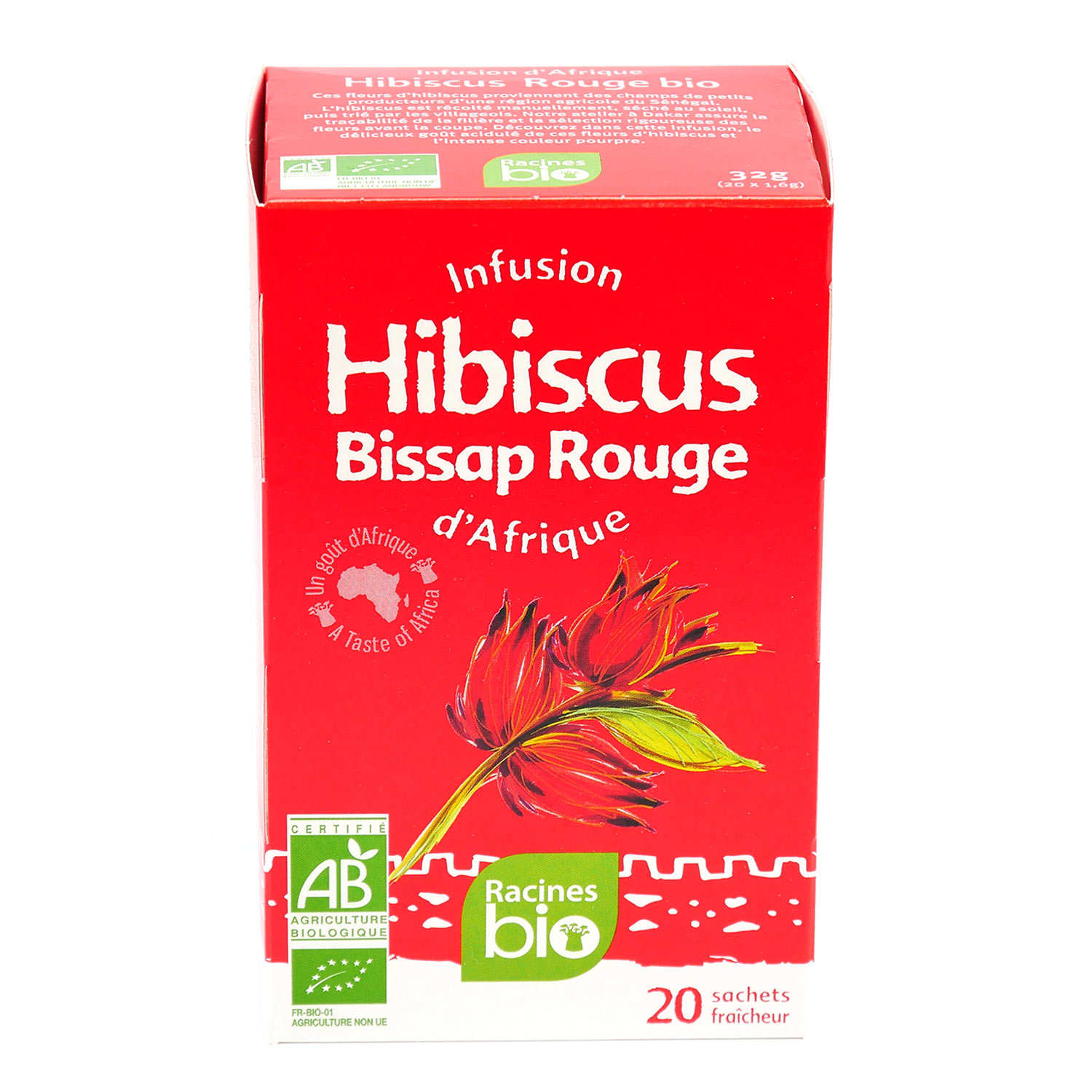 Infusion d'Afrique à l'hibiscus bio
