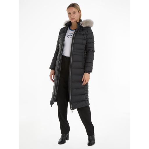 Tommy Hilfiger Tyra Down Maxi Jakke, Sort, XS
