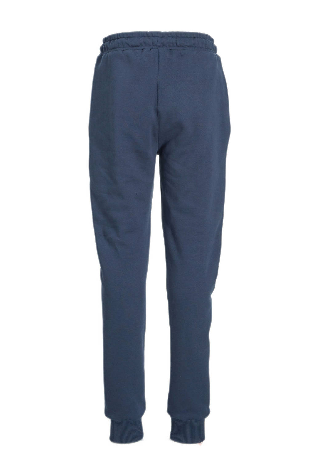 slim fit joggingbroek van katoen blauw