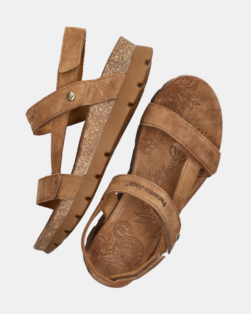 Panama Jack Selma Suede Sandalen  - cognac