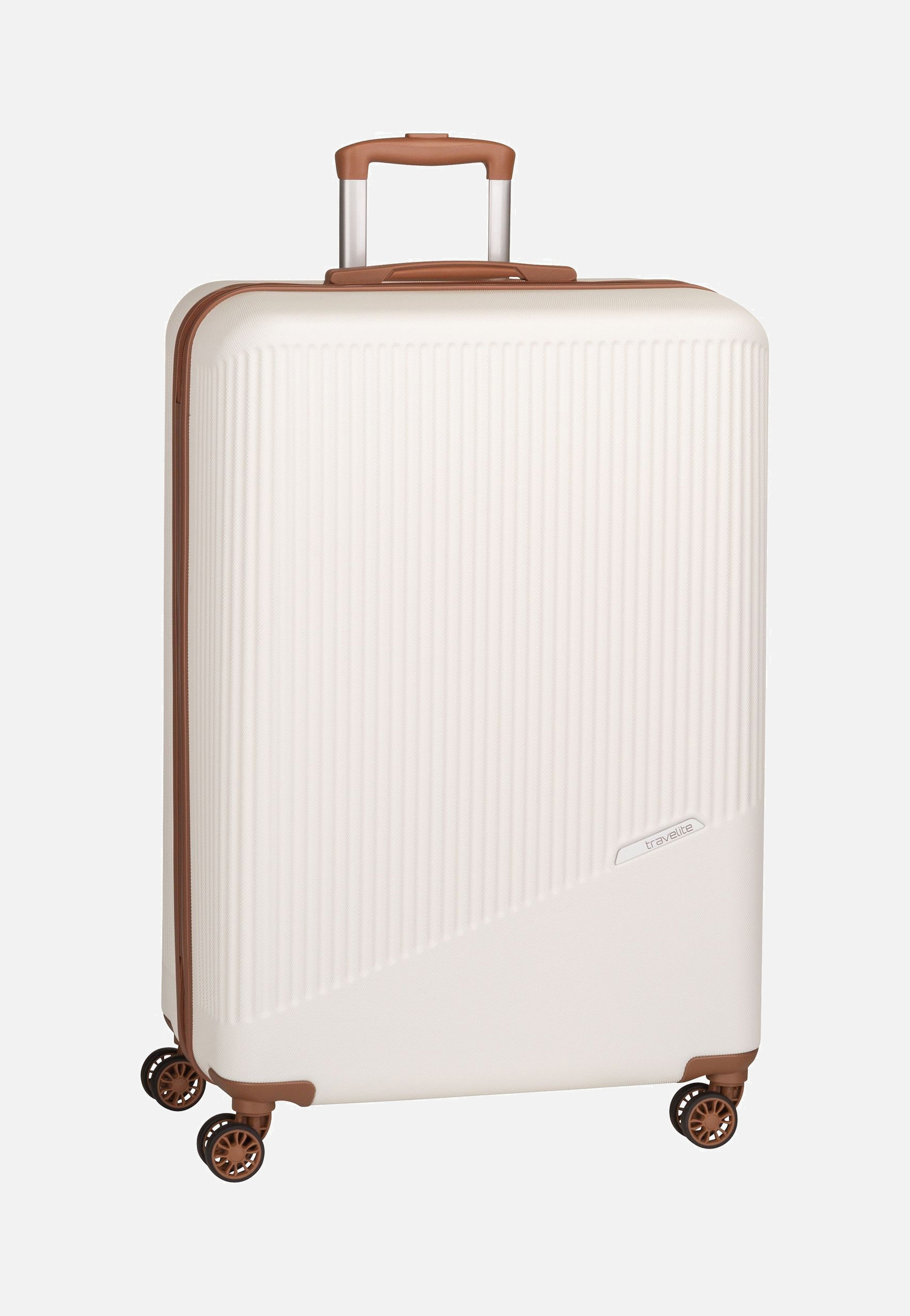 Bali 4w Trolley L Weiss/Cognac - Koffer