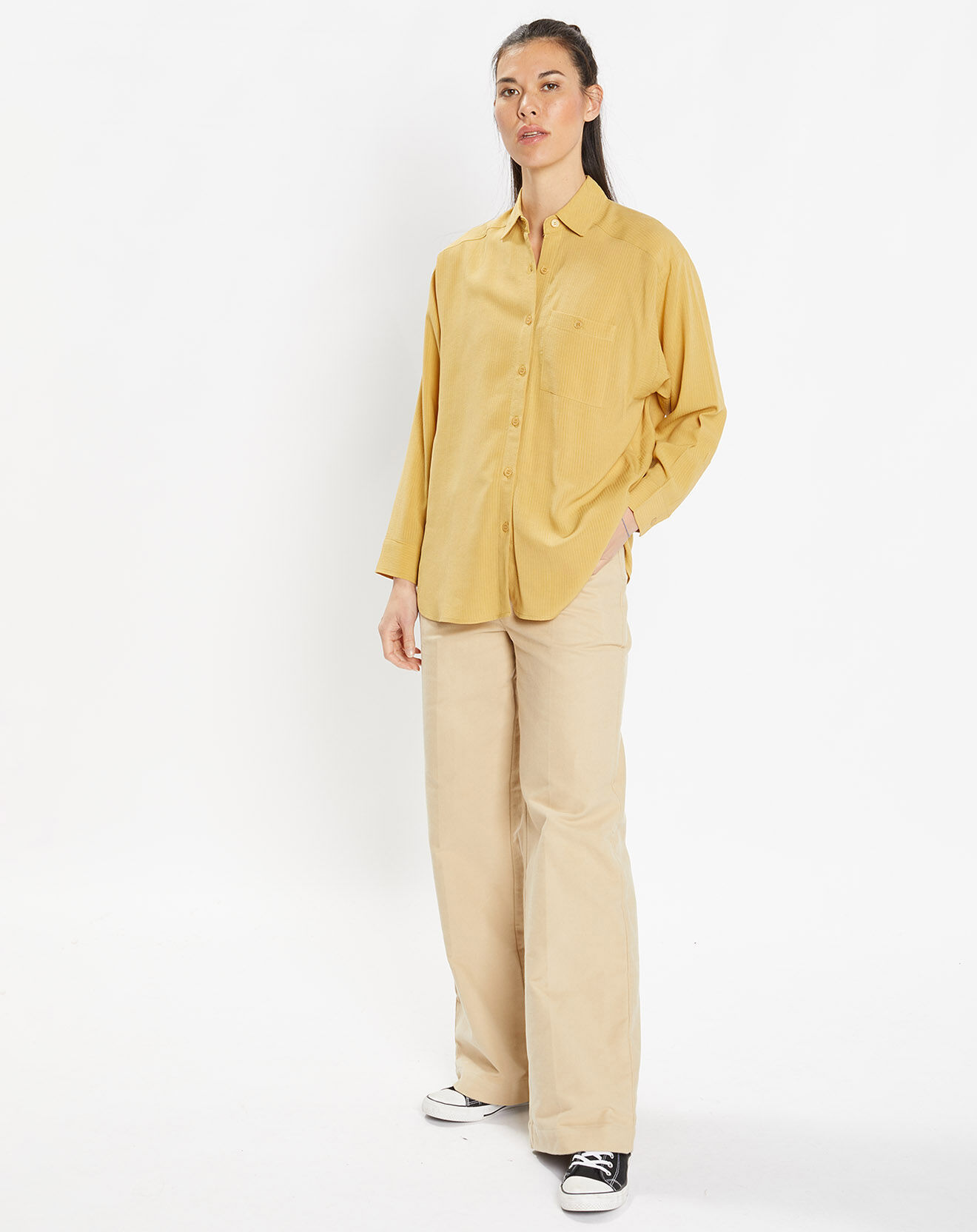Galeries Lafayette Chemise Paros kaki clair