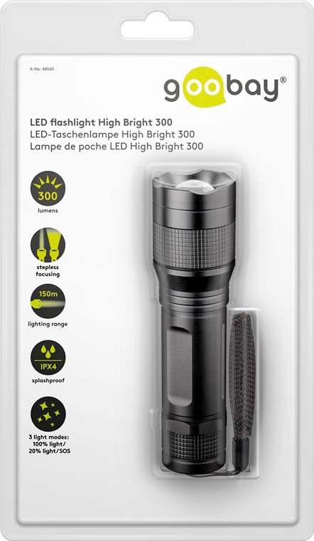 Goobay LED-Taschenlampe High Bright 300