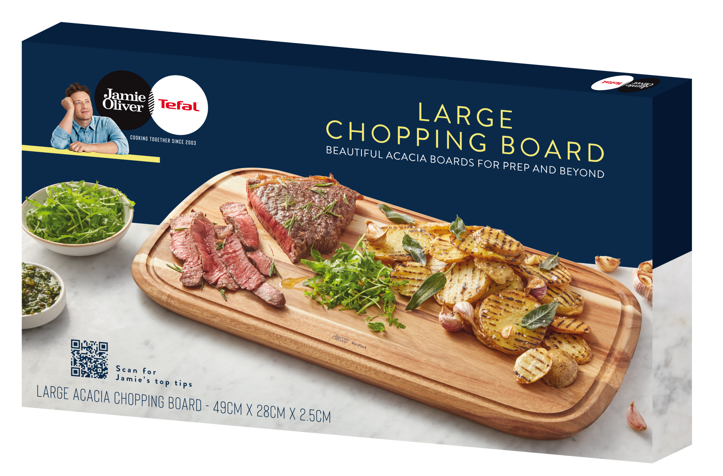 Jamie Oliver acacia snijplank K2681055 large 49cm x 28cm x 2,5cm