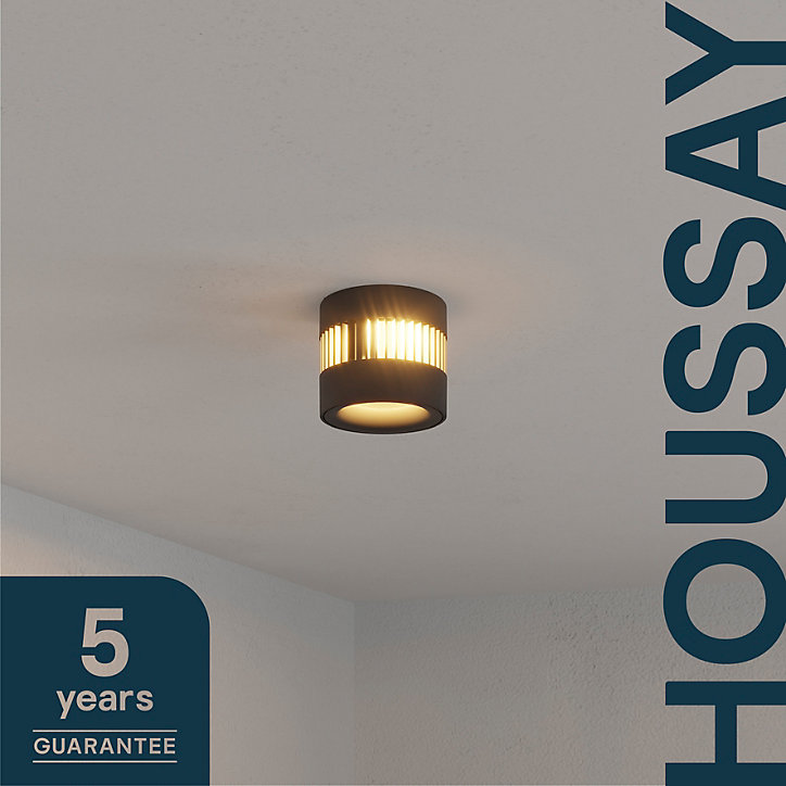 Spot encastrable Houssay LED intégrée blanc chaud IP20 200lm 6W Ø9xH.10,5cm noir GoodHome