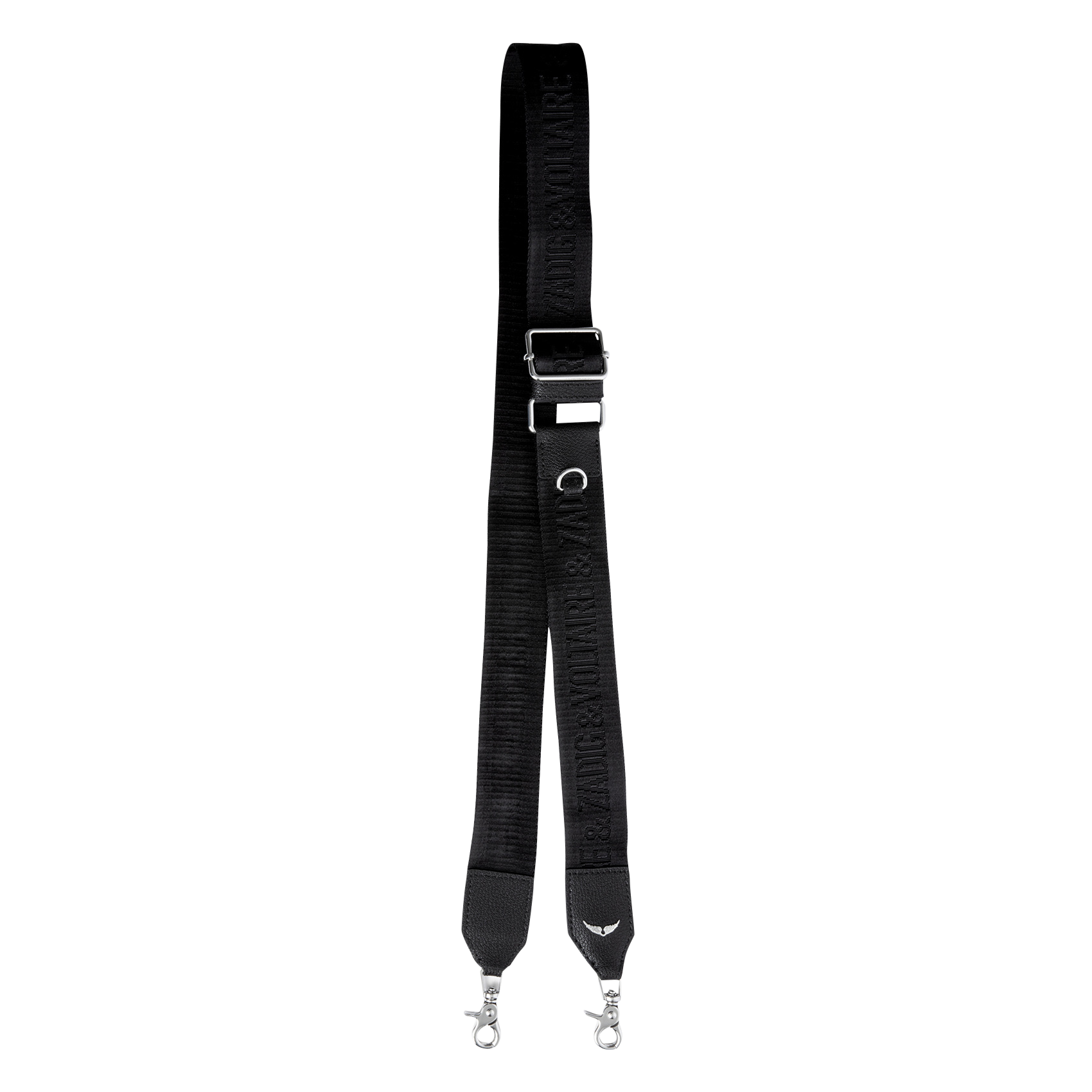 Bandoulière ajustable en cuir | Noir