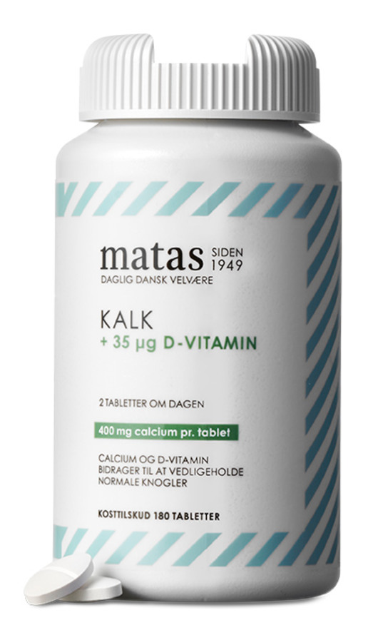 Matas Striber Kalk 400 mg + D-vitamin 35 µg 180 tabl.