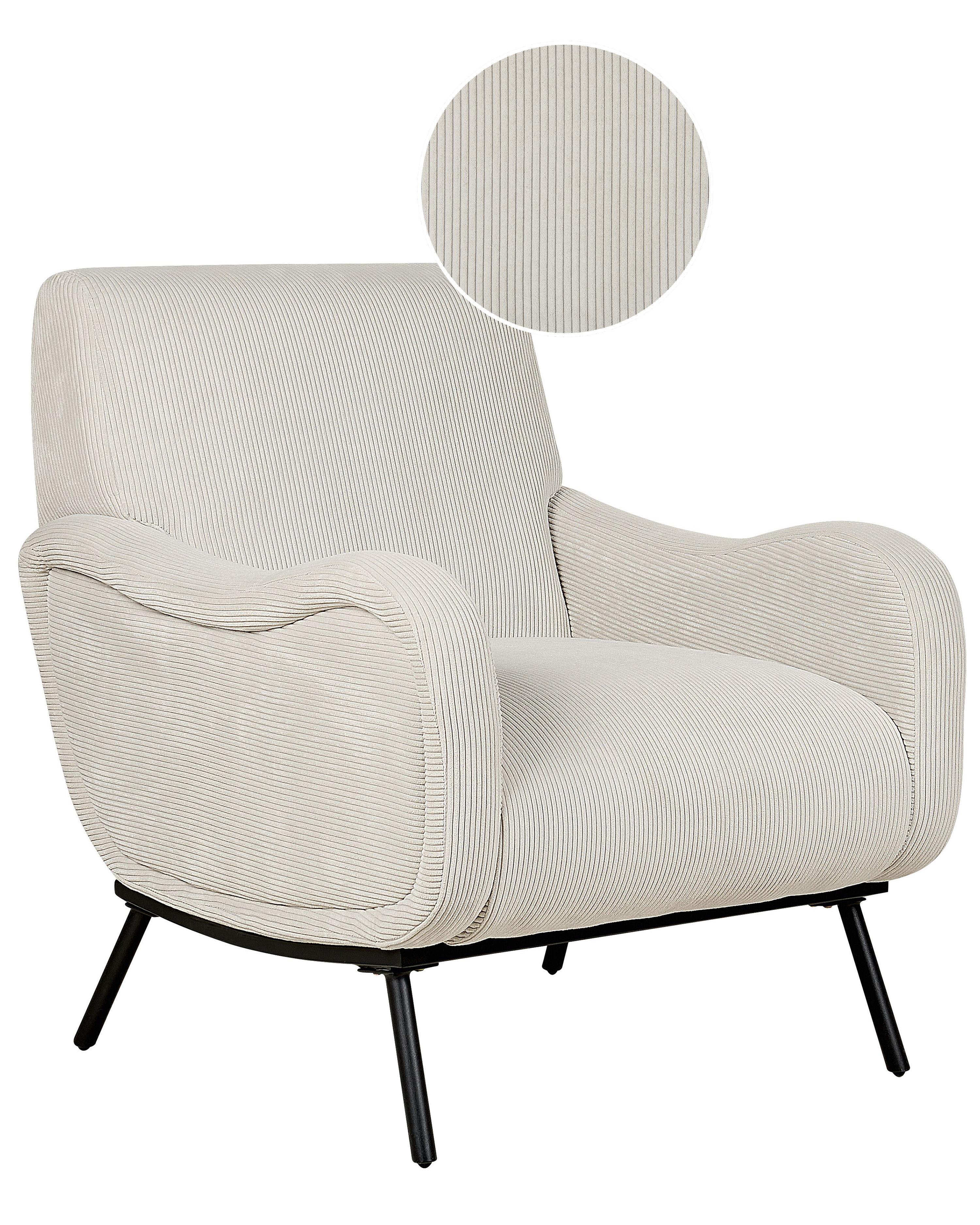 Fauteuil ALMIND Corduroy Lichtgrijs