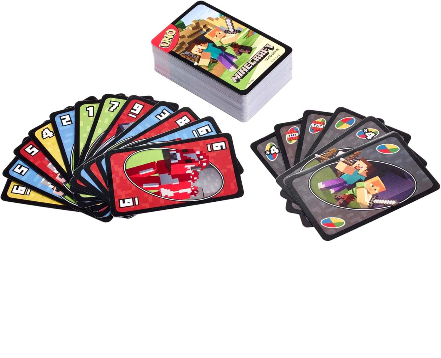 UNO Minecraft Kartenspiel Gesellschaftsspiel für Familien / Kinder (FPD61) Lizenziert
