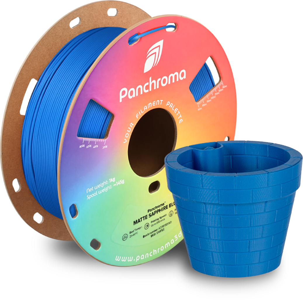 Polymaker  Panchroma™ PLA Matte Sapphire Blue, 1,75 mm / 1000 g    Matte Eleganz in Sapphire Blue