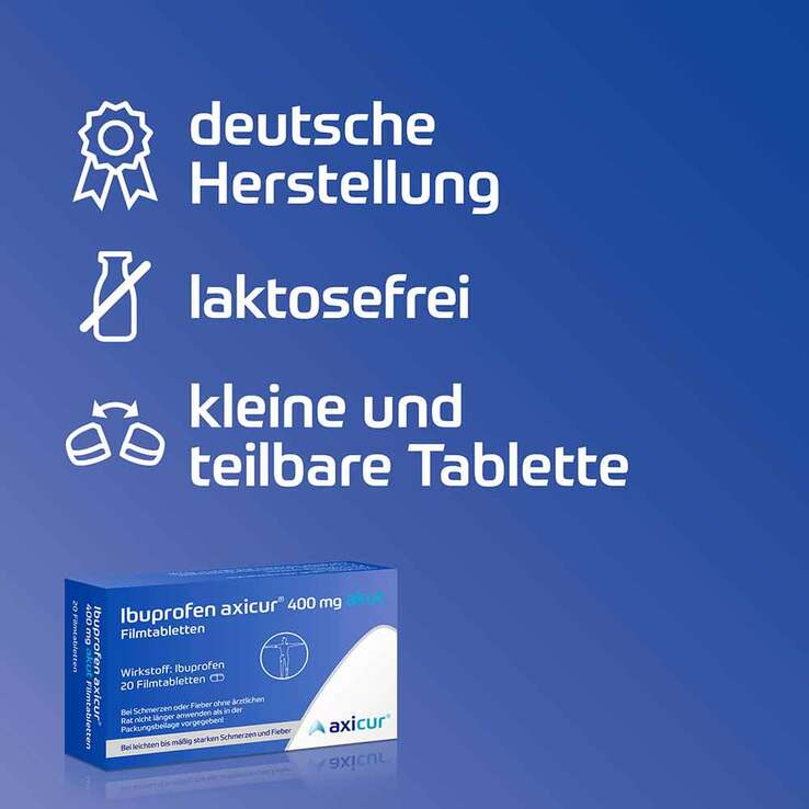 Ibuprofen axicur® 400 mg akut Filmtabletten, 10 St