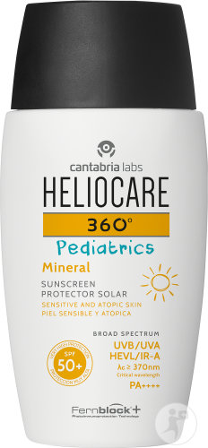 Heliocare 360° Pediatrics Mineral IP50+ Crème Solaire Minérale Enfants Flacon 50ml