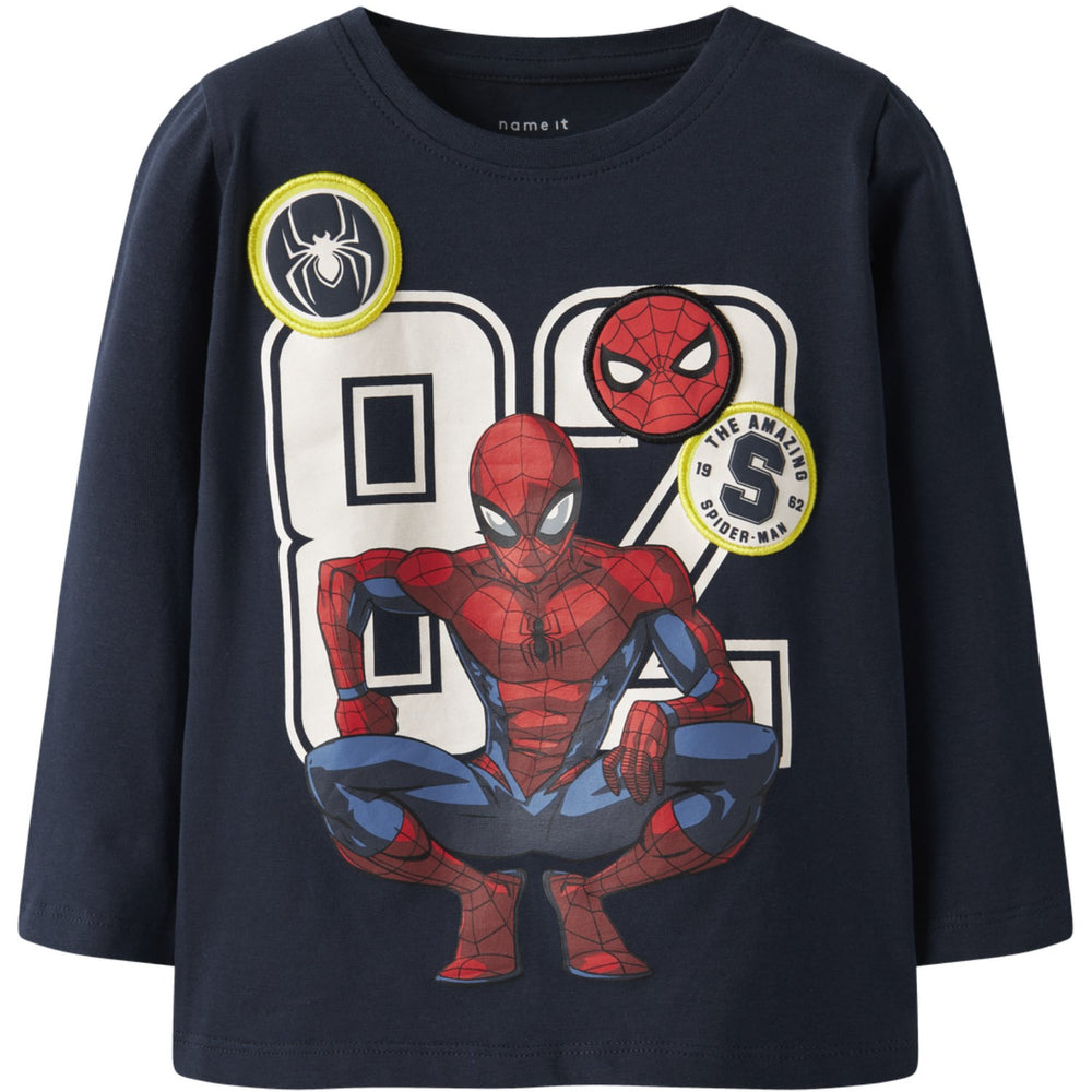 Køb Name It Navy Blazer Nmmdeep Spider Ls Nreg Top Box Noos Mar