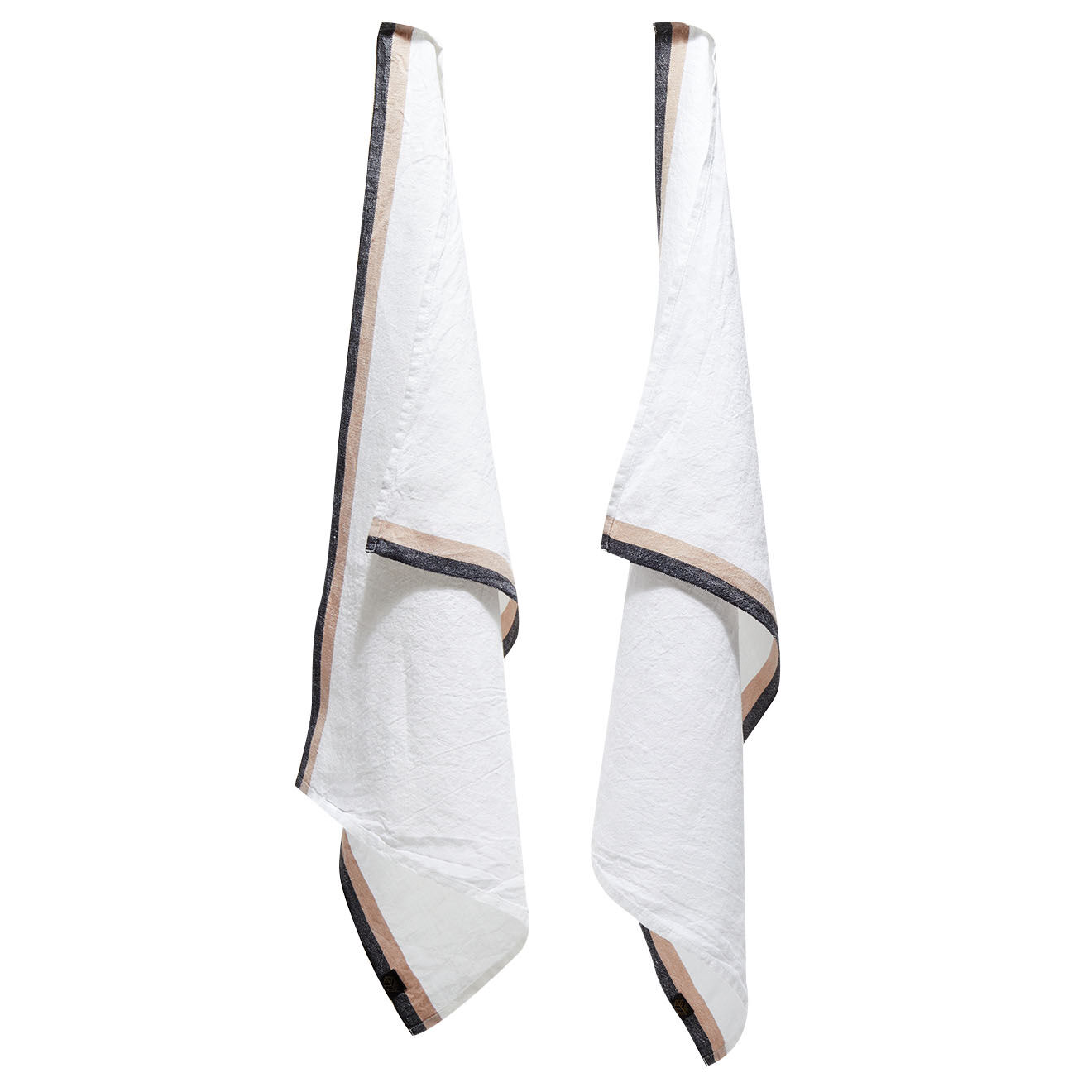 Haomy 2 Torchons 100% Lin Sisco cimarron - 48x70 cm