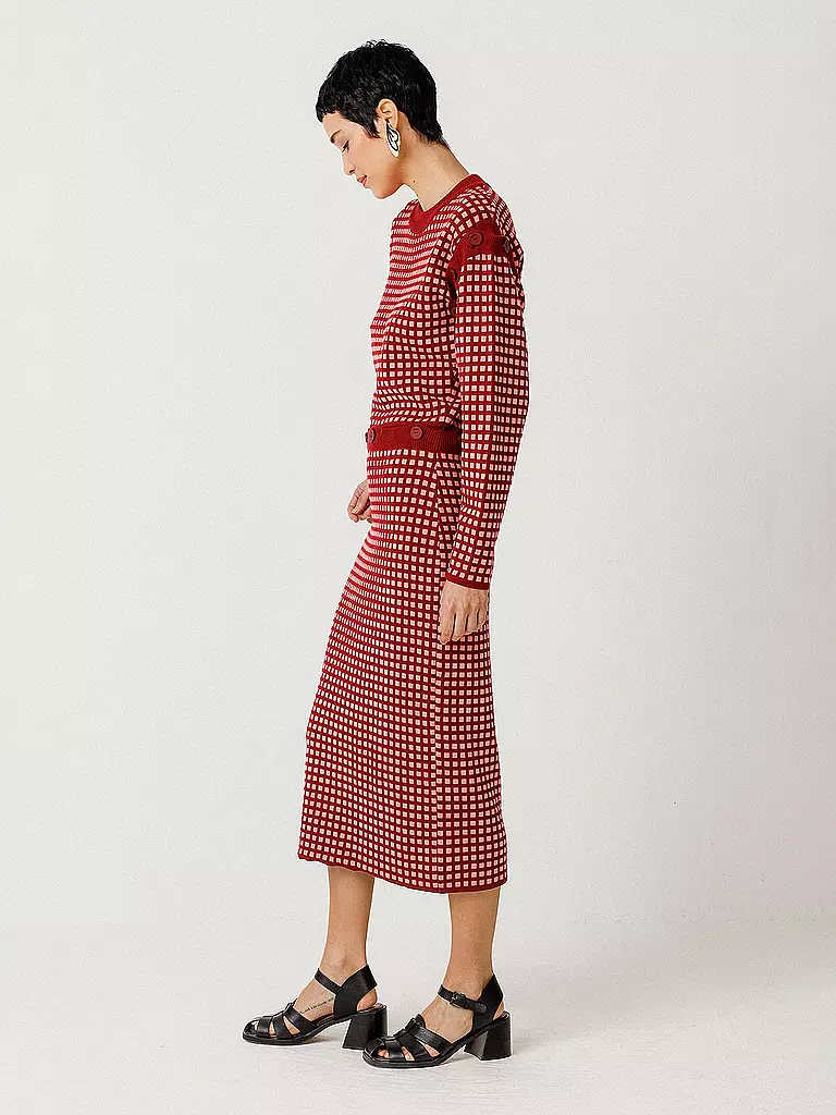 SKFK Midikleid LAKORA dunkelrot