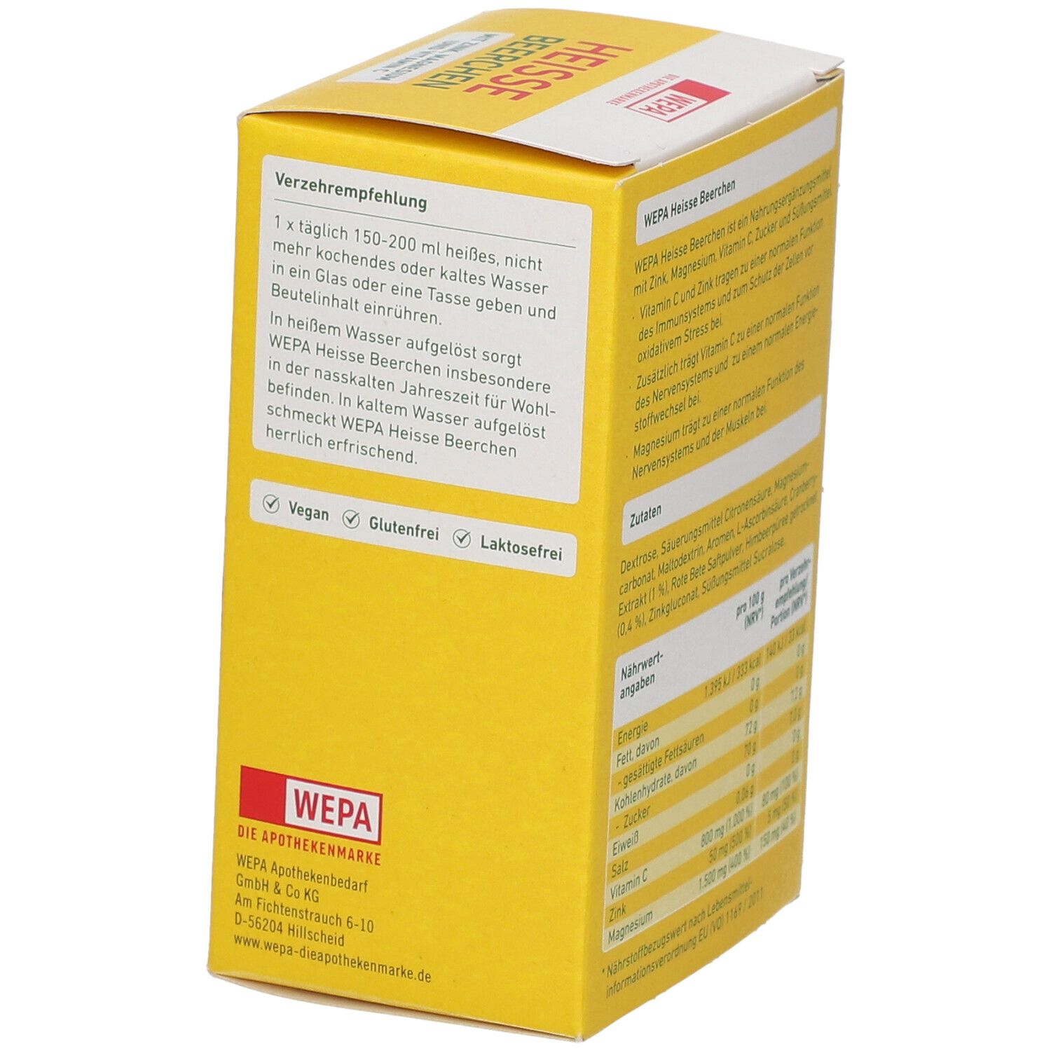 WEPA heiße Beerchen+Vit.C+Zink+Magnesium Pulver