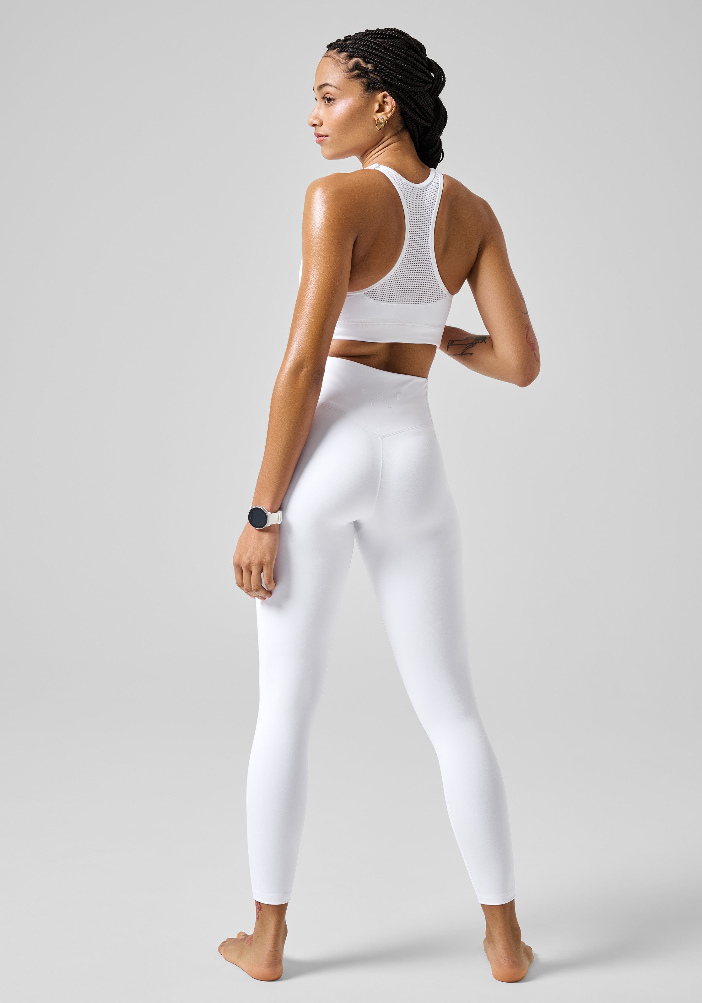 Grace High Waist Tights Dame White