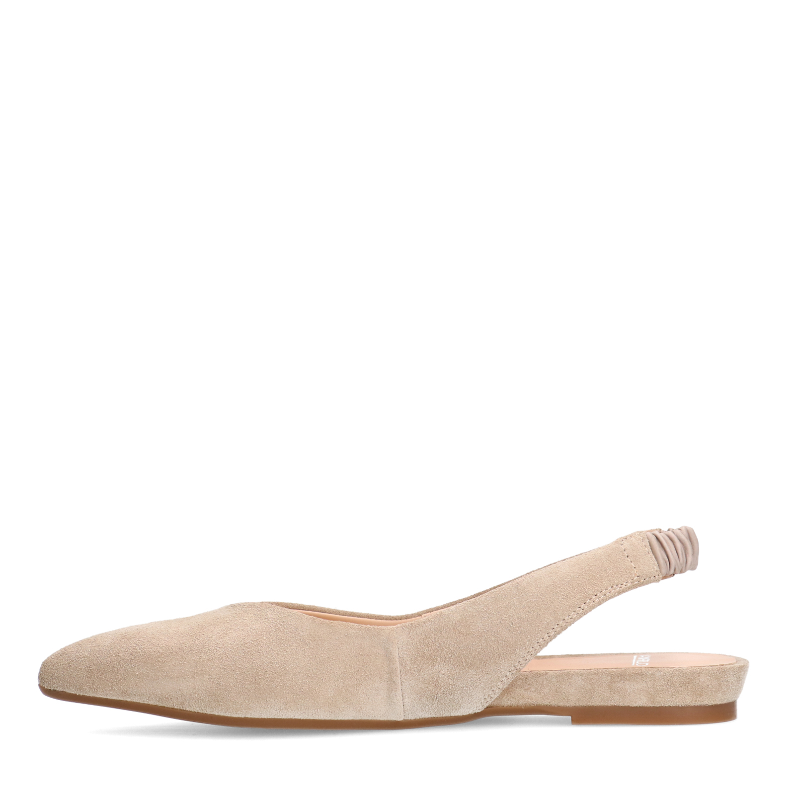 Beige suède slingback ballerina's