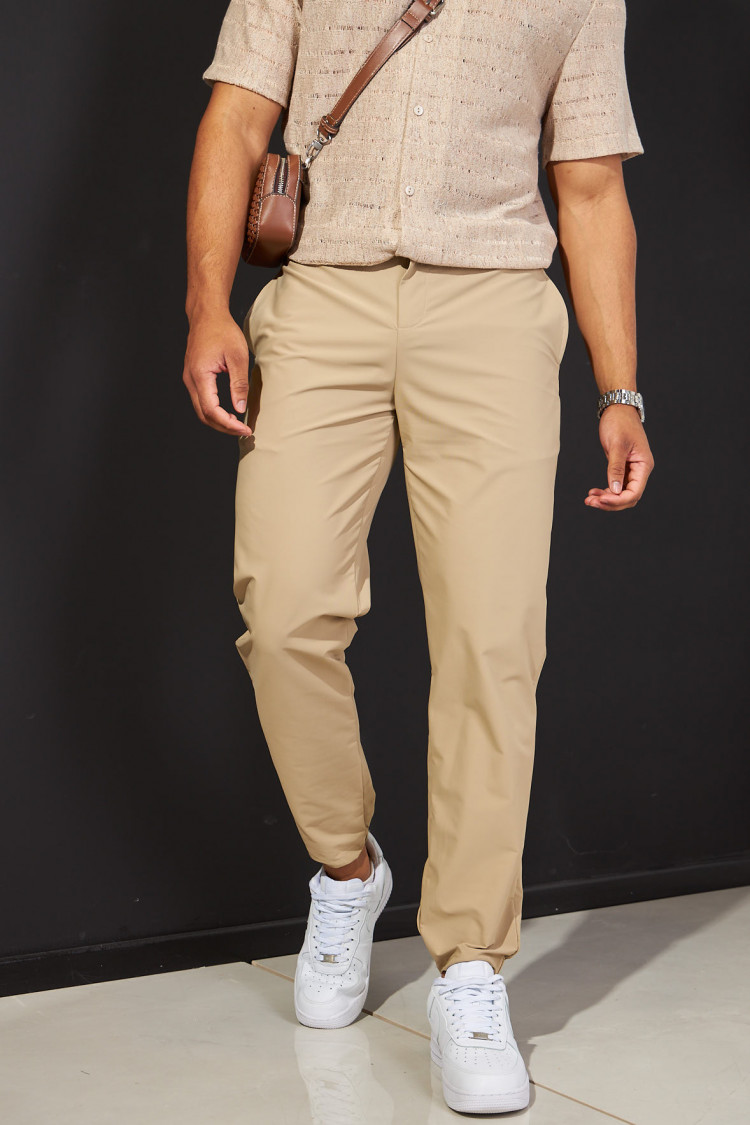 Jogging en toile camel