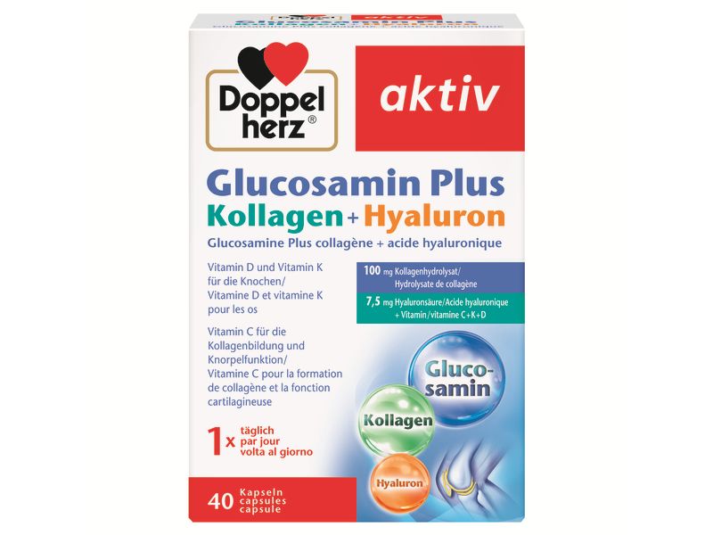 Doppelherz Glucosamin   Kollagen   Hyaluron 40 Stück Kapseln