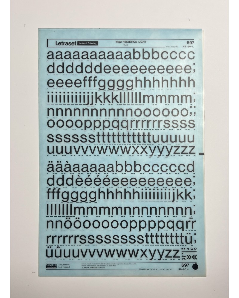 letraset-697- HELVETICA LIGHT - 60pt