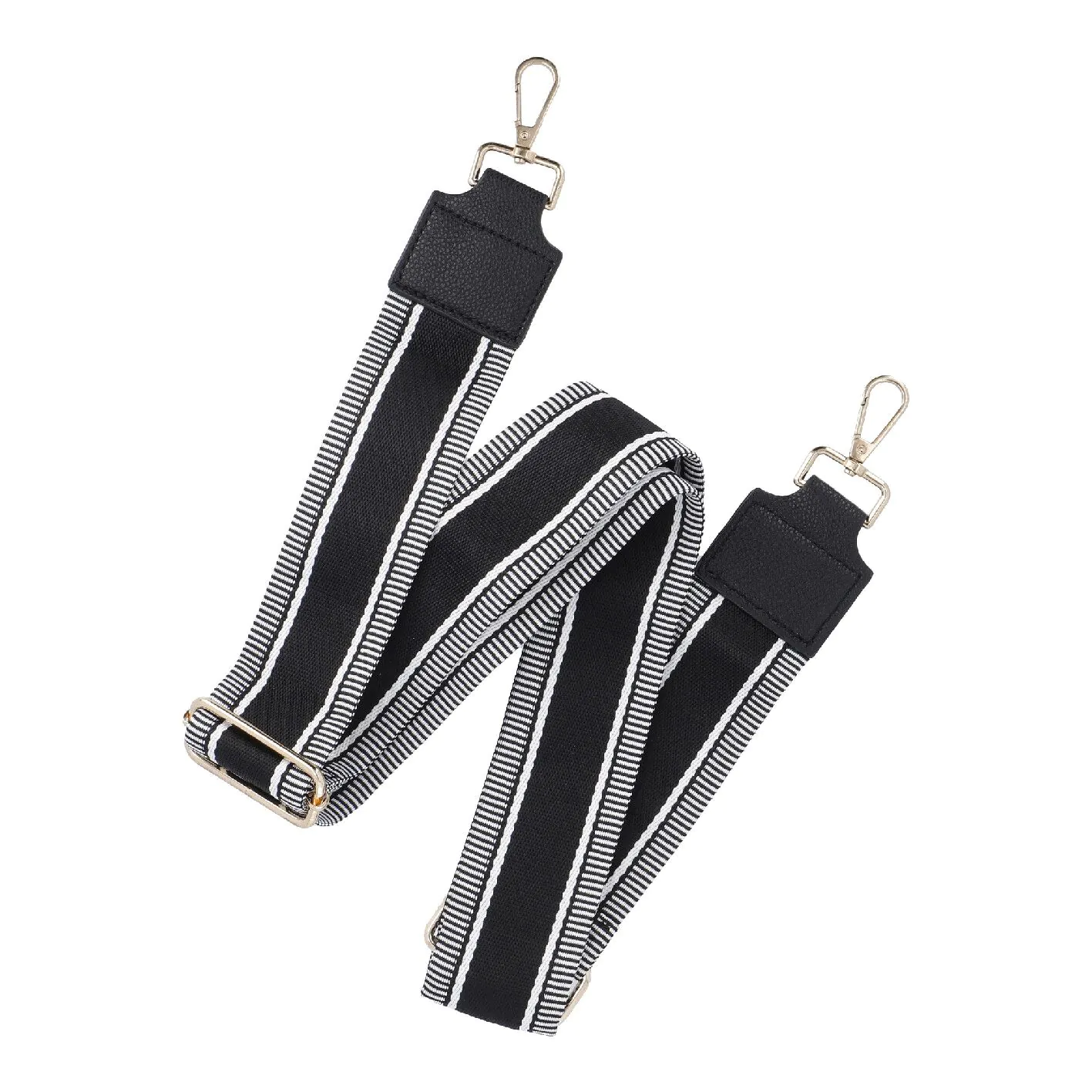 Tasche Crossbody, 2 Riemen, schwarz
